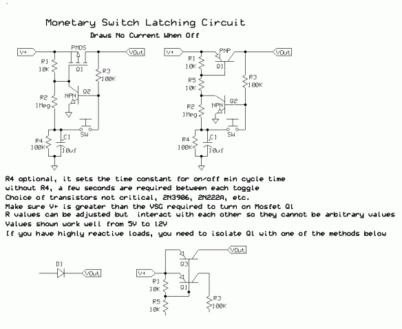 momentary latching circuit